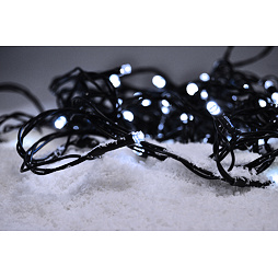 LED vánoční řetěz Solight 1V50-W, 3m, 20xLED, 3x AA, bílé světlo, zelený kabel