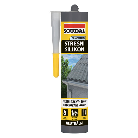 Střešní silikon Soudal transparentní, 280ml