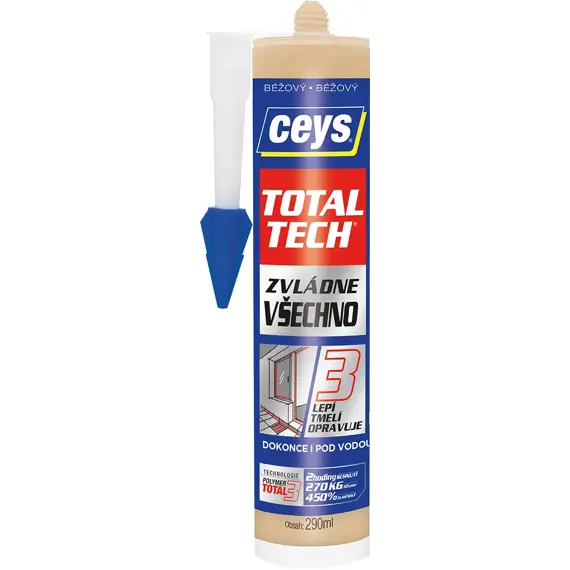 Univerzální lepidlo a tmel CEYS TOTAL TECH, 290ml, béžový (42507124)