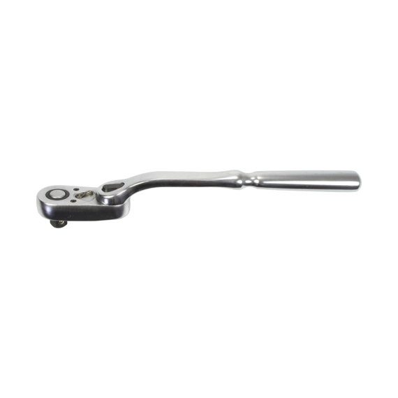 Ráčna vyhnutá Condor 1/4" , otočná hlava o 360° s aretací, délka 190 mm, 47 zubů, s přepínací páčkou