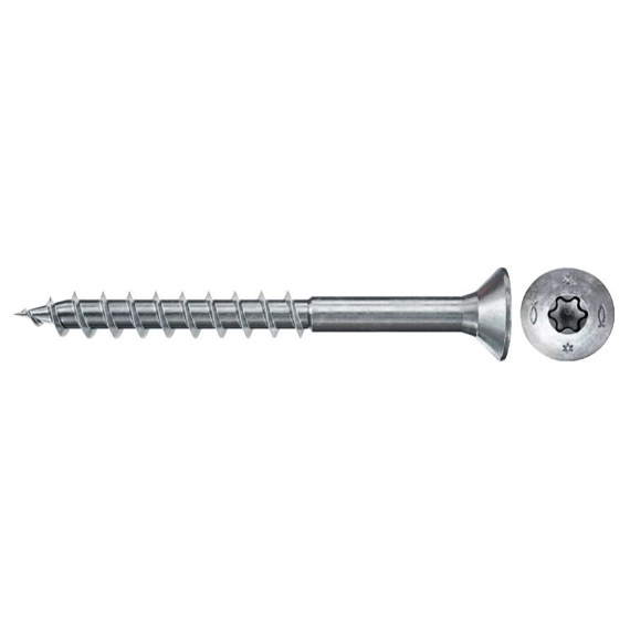 Vrut Fischer PowerFast II FPF II CTP 6,0x60 zápustná hlava bílý zinek část. záv. TX, 1 ks